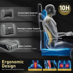 Ergonomische Bureaustoel -  Office Chair - Gamestoel - Volwassenen - Grijs/Zwart - HLDIRECT