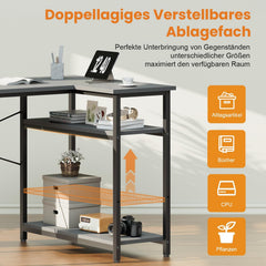 Bureau - Computertafel - Computerbureau - 110x80 cm - Grijs