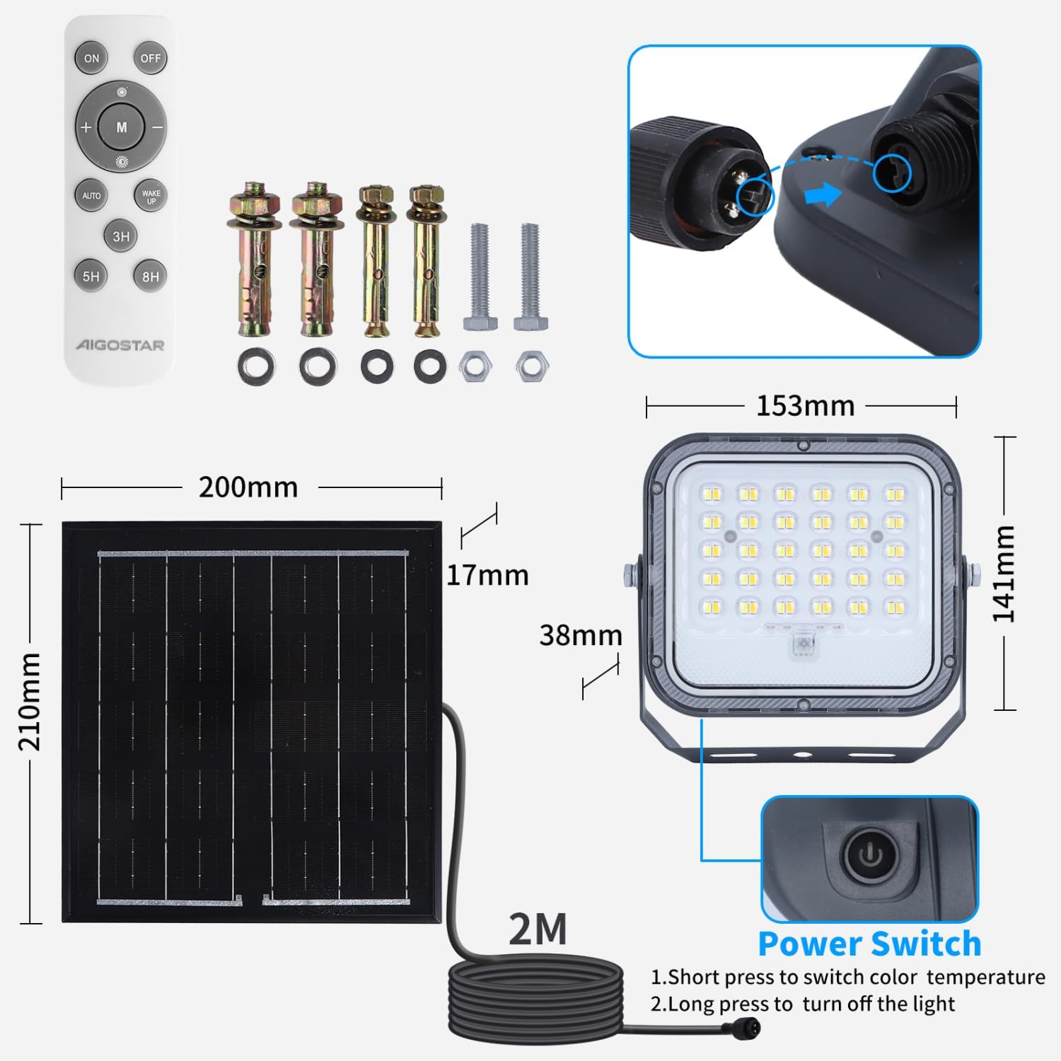Solar Tuinverlichting - Buitenverlichting - Zonneenergie - Aigostar
