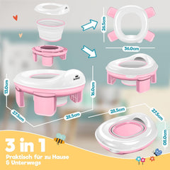 KIDIZ® Toiletbril voor kinderen - Kindertoiletbril - WC verkleiner - Roze