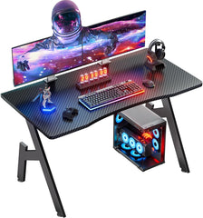Gaming bureau - Gaming desk - Gaming tafel - 80x50 cm - Zwart - HLDIRECT •