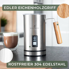 Melkopschuimer elektrisch - Melkklopper - 250 ML - Grijs - WALDWERK