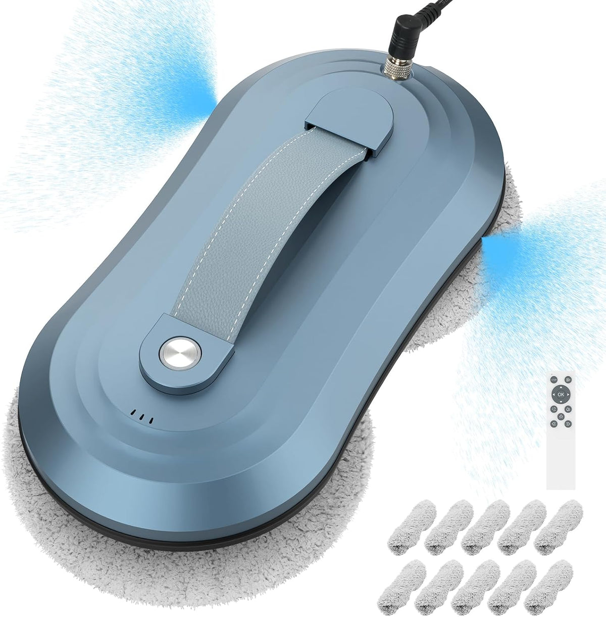 Rebonique Robotraamreiniger, 5600 Pa, met intelligente randdetectie, afstandsbediening, automatische reiniging, geschikt voor binnen- en buitenglas, tegels en spiegels
