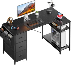 Bureau - Computertafel - Computerbureau - 140x78 cm - Zwart