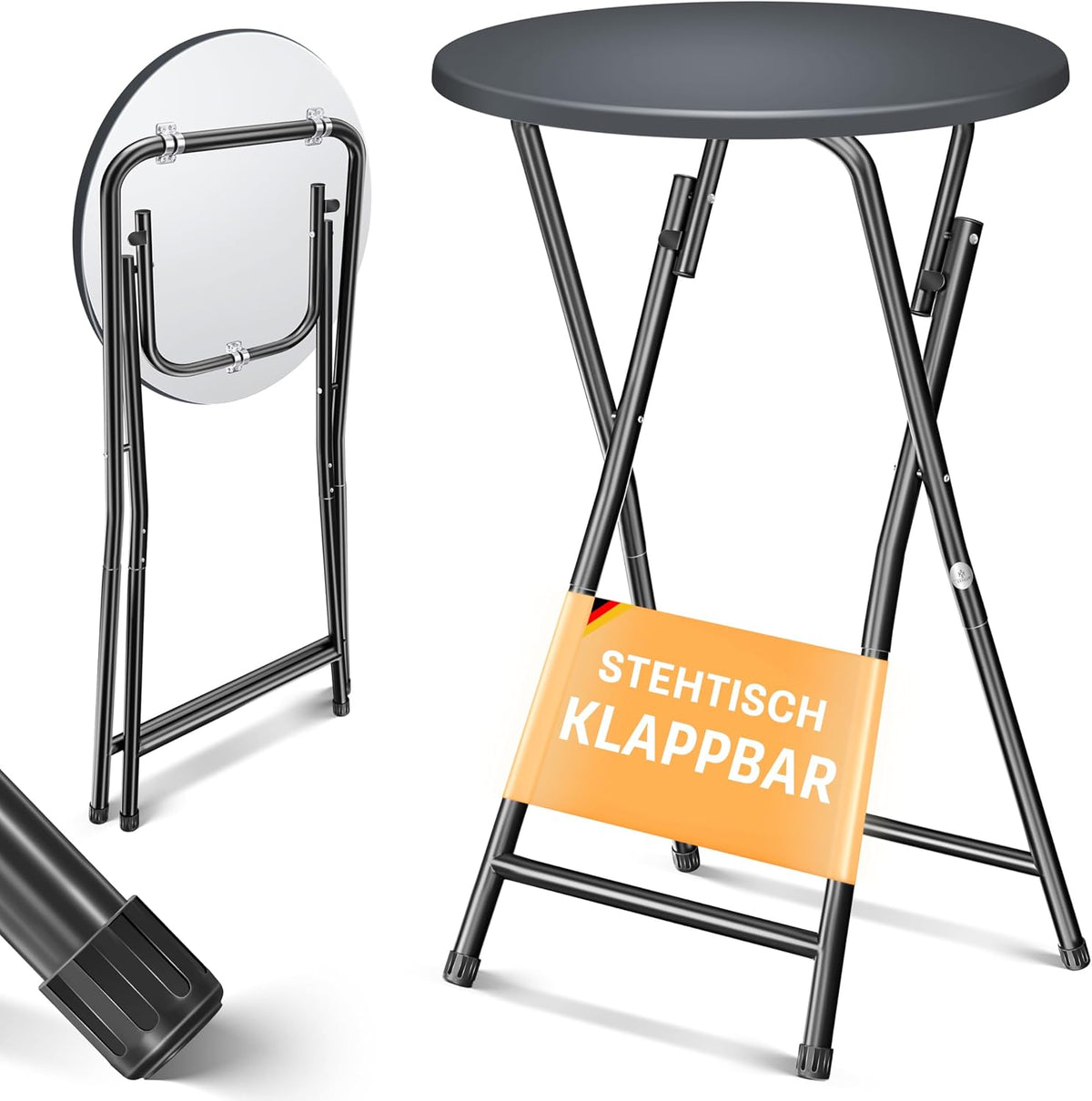 KESSER® Bartafel - Bistrotafel - Klaptafel - 110cm - Antraciet