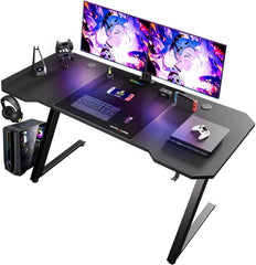 Gaming bureau - Gaming desk - Gaming tafel - 120x60 cm - Zwart - GTPLAYER