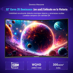 Gaming Monitor - Beeldscherm computer - 32 inch - Curved - 180Hz - QHD - Amzfast
