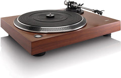 Lenco Platenspeler L-90X halfautomatisch met USB-aansluiting, houten behuizing, audio Technica pick-up, walnoot