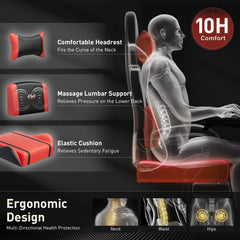 Ergonomische Bureaustoel - Office Chair - Gamestoel - Volwassenen - Zwart/Rood - HLDIRECT •