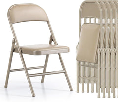 Klapstoelen - Vouwstoelen - Set van 4 - Eettafelstoelen - Kaki