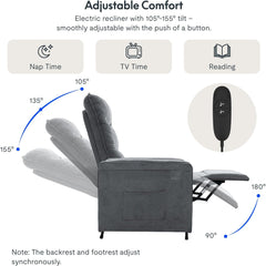Fauteuil met armleuning - Relaxfauteuil - Relaxstoel - Elektrisch - Lichtgrijs - FLEXISPOT