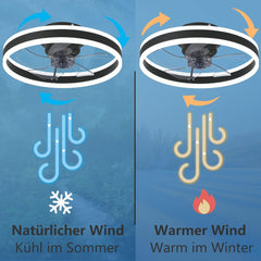 Plafondventilator met verlichting - Plafondlamp met ventilator - Dimbaar - Ø50cm - Wildcat