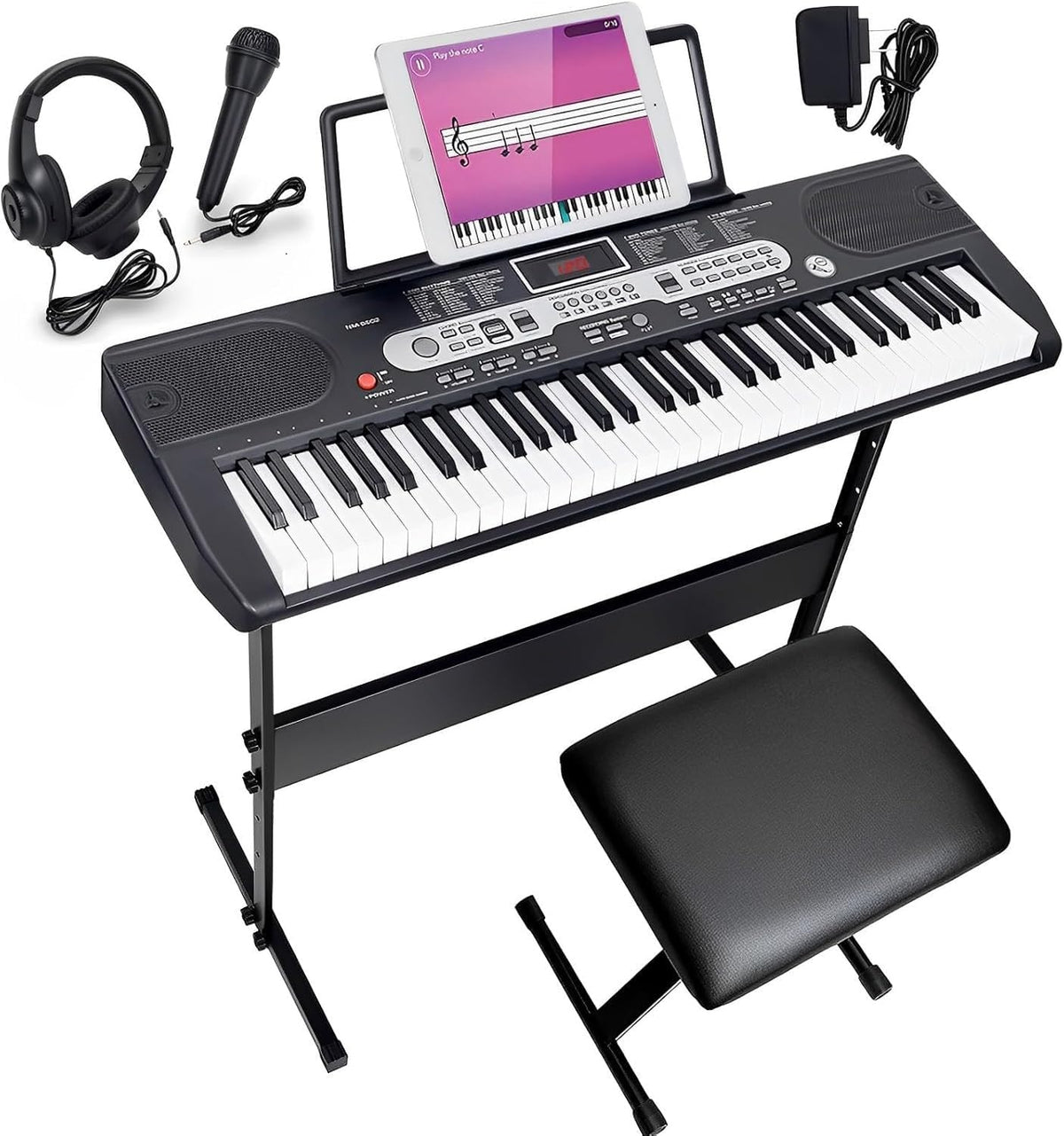 Keyboard - Digitale piano - Piano - 61 toetsen - Zwart
