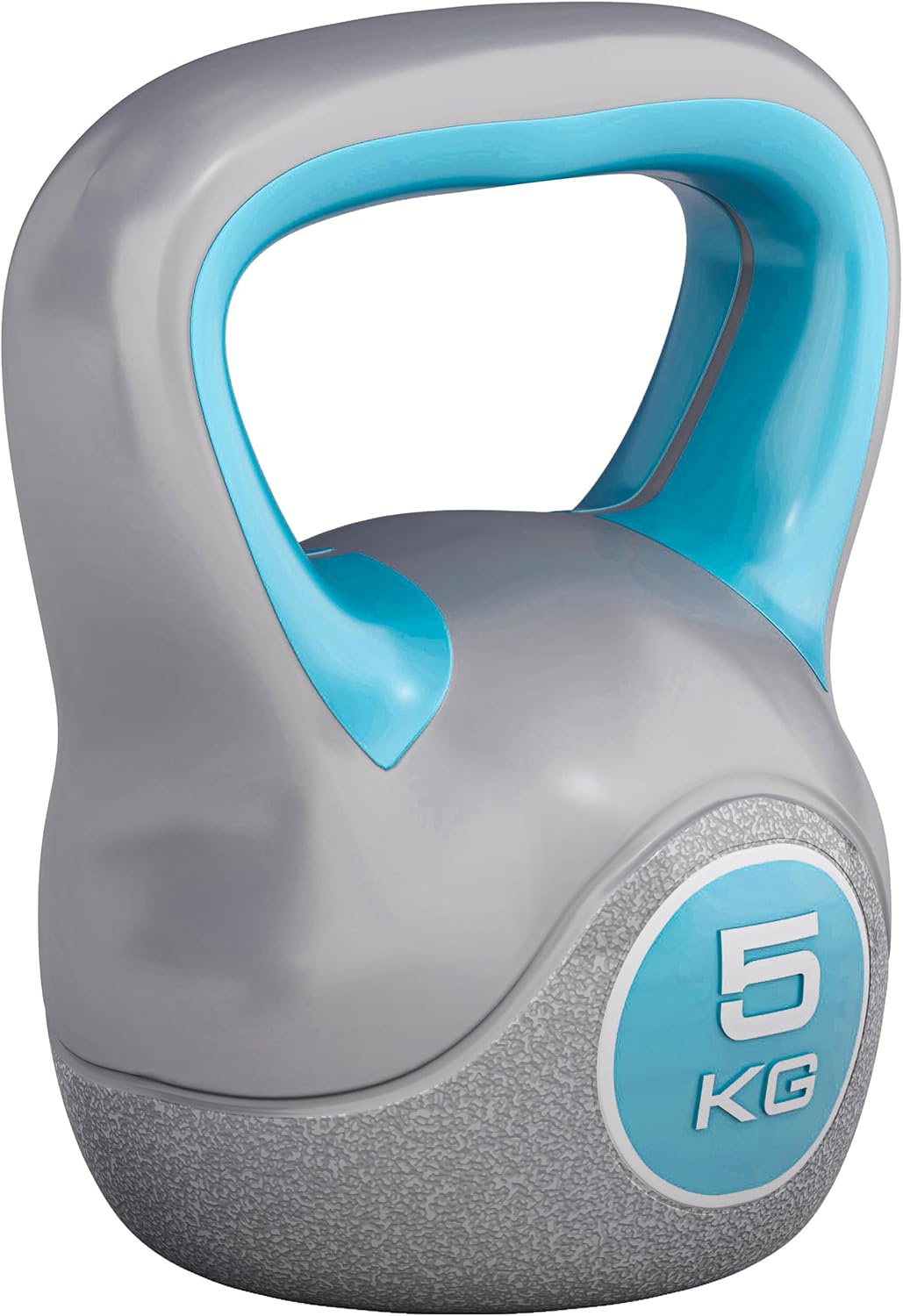 Gorilla Sports Kettlebell Trendy - Kunststof - 5 kg - Grijs - Blauw