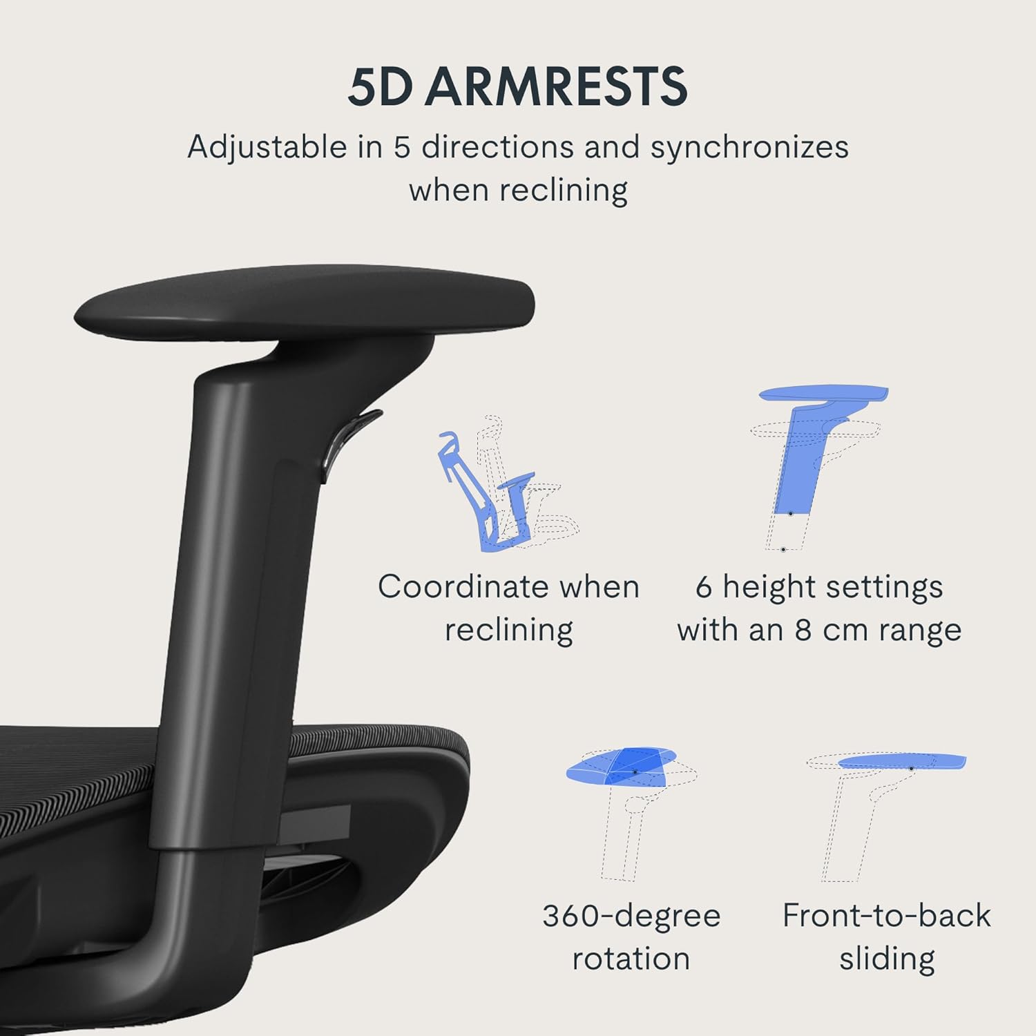 Ergonomische Bureaustoel -  Office Chair - Gamestoel - Volwassenen - Zwart - FLEXISPOT