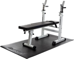 ScSports onderlegmat, beschermmat voor fitnessapparaten, loopband, hometrainer, halterbank, sporttoestellen, groot, zwart, beschikbaar in 3 afmetingen: 120 x 60 cm, 160 x 80 cm, 200 x 100 cm, 200 x 100 x 0.4 cm