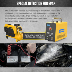 AUTOOL SDT101 Auto-rookdetector, Evap vacuüm lekdetector, pijpleiding, brandstof, rook, diagnoseapparaat, compatibel met 12 V auto's, vrachtwagens, ATV, boten, sneeuwscooters
