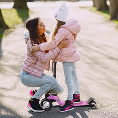 XJD Kinderstep, kinderstep voor 2-8 jaar, met 3 led-wielen, kickboard, vergrendelbare richting, verstelbare stuurhoogte, licht, belastbaarheid tot 50 kg •