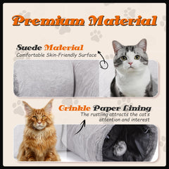 Kattentunnel - Kattenspeelgoed - Kattenspeeltjes - Grijs - Nobleza