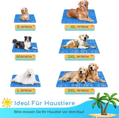 Koelmat Hond & Kat - 120x80 cm - Blauw - Nobleza