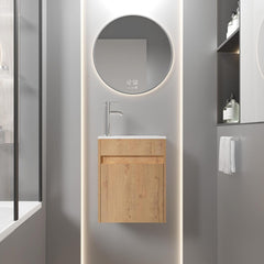 UEV Wastafel met onderkast 40,6 cm, gastentoilet wastafel, natuur