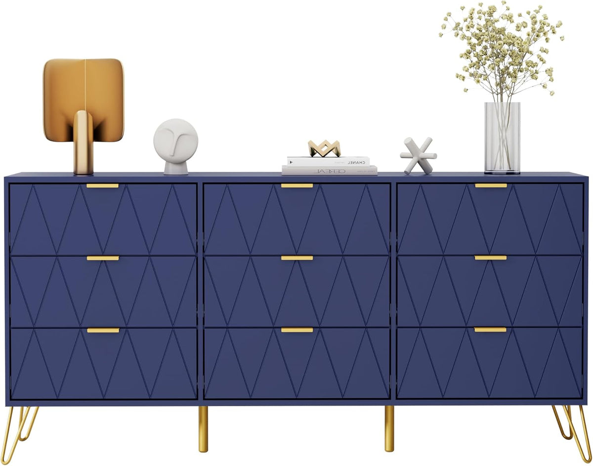 Commode - Dressoir - Ladekast - 150x34x74 cm - Marineblauw - UEV