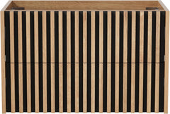 UEV Wastafelonderkast met laden lamellen badkamerkast 80x45x50cm natuur