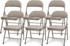 Klapstoelen - Vouwstoelen - Set van 6 - Eettafelstoelen - Kaki