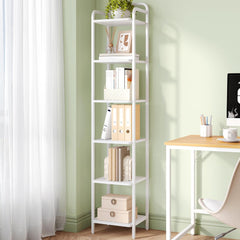 Hzuaneri Smalle plank 6 niveaus, 30 x 33 x 166 cm, wit