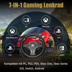 Racestuur - Game stuur - Met pedalen en Shifter - Zwart - DOYO
