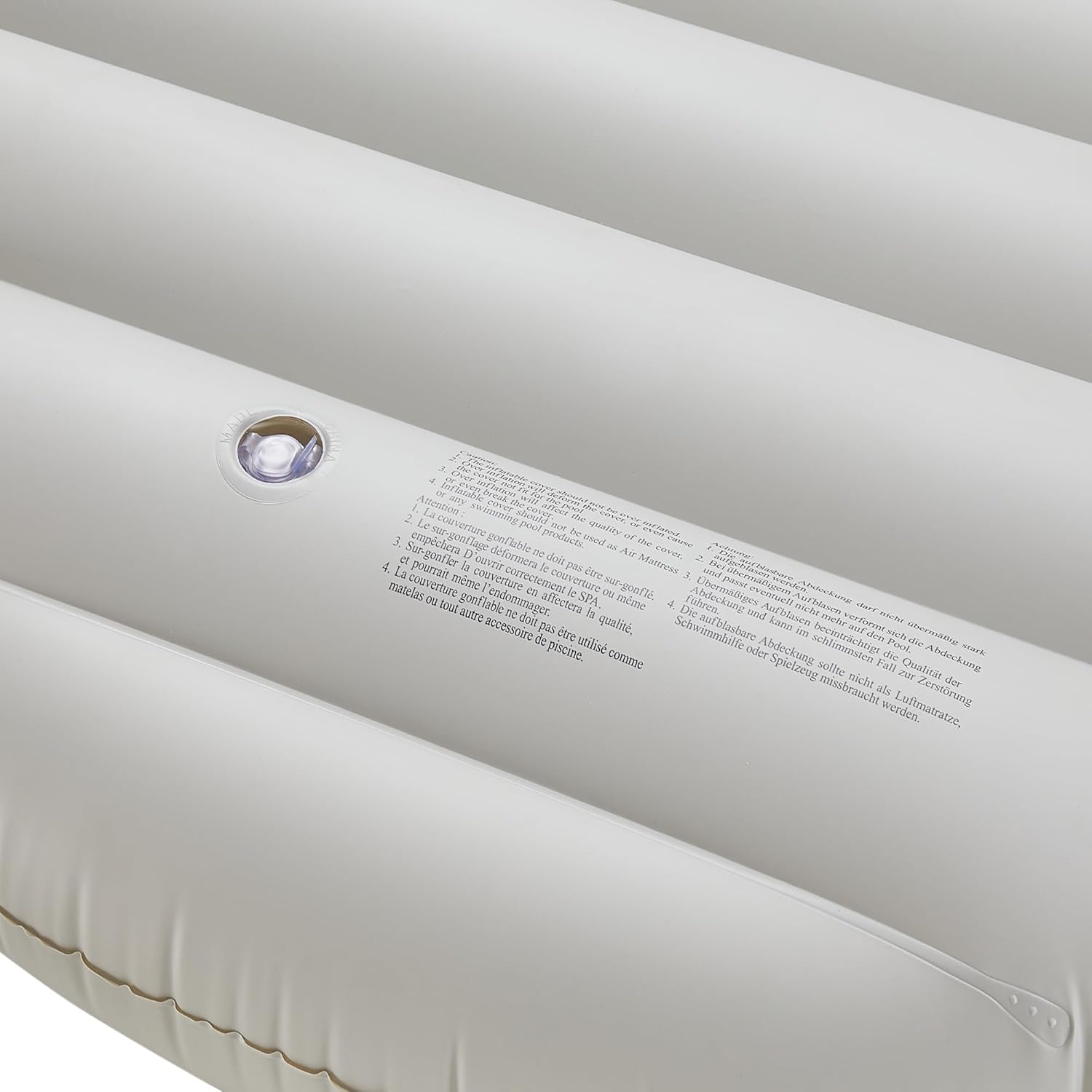 Arebos Thermoafdekking voor whirlpools | grijs | whirlpoolaccessoires voor zwembaden | opblaasbare afdekking | Ø 167 cm
