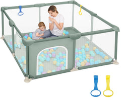 Grondbox - Baby box - Kinderbox - Babybox - Speelbox - 124x124 cm - Groen - Dripex