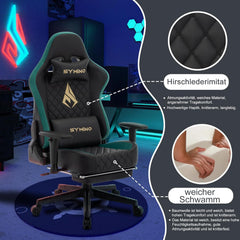 Ergonomische Bureaustoel -  Office Chair - Gamestoel - Volwassenen - Zwart - SYMINO