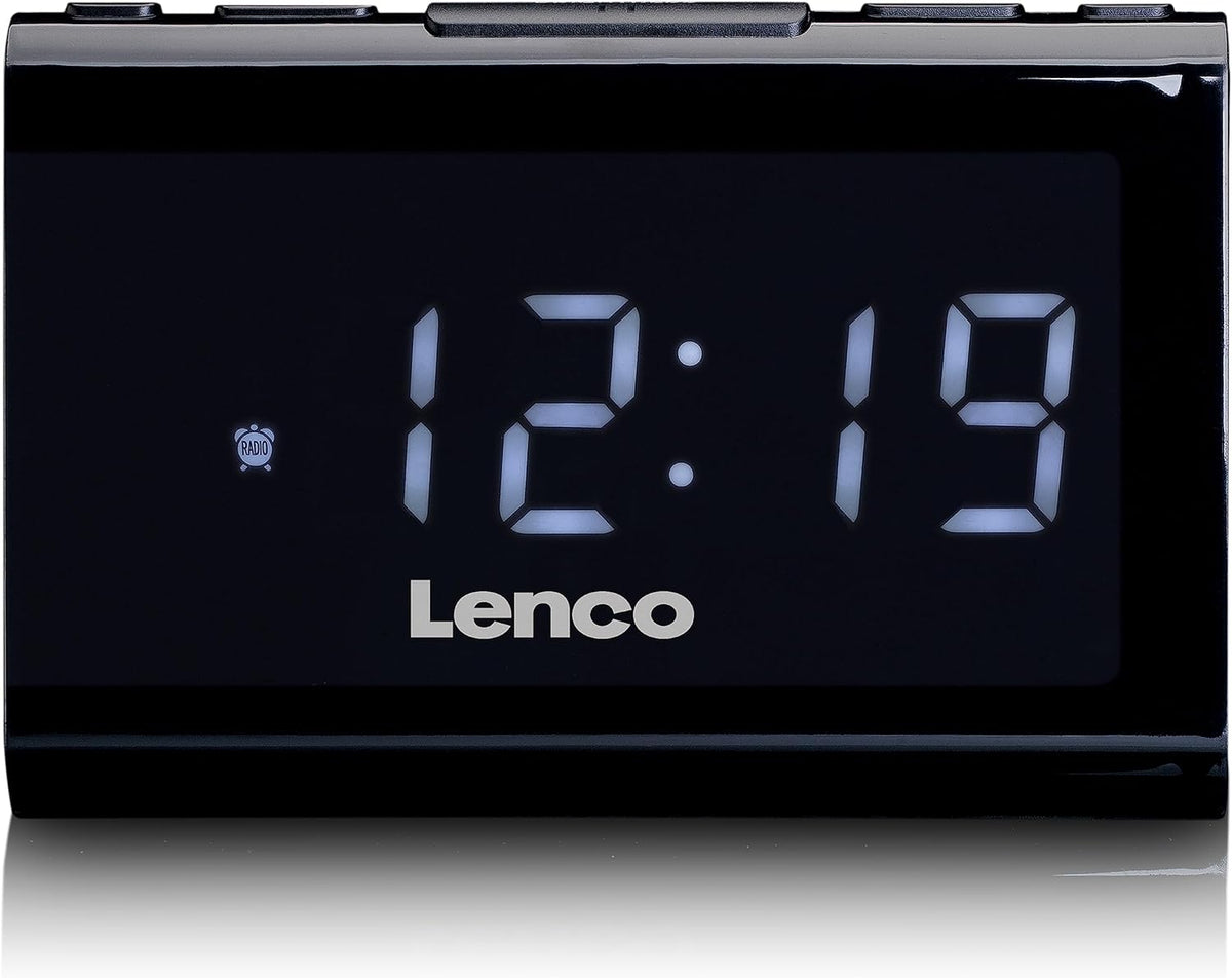 Wekkerradio - Digitale wekker - Alarmklok - Zwart - Lenco - CR-525 •