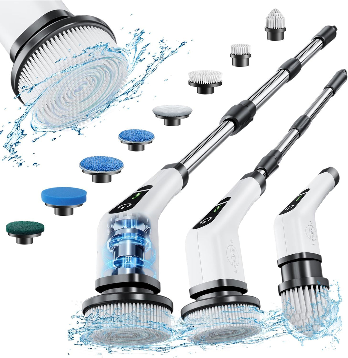 Elektrische Schoonmaakborstel – Elektrische Schrobber - Schrobborstel – Wit - GoScrub®