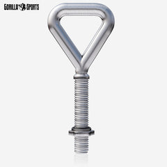 GORILLA SPORTS® Kettlebell verstelbaar – handvat voor 30 mm halterschijven, incl. stersluiting, max. 50 kg, chroom – kogelhalter, swinghalter, halters, gewichten, full-body training, krachttraining