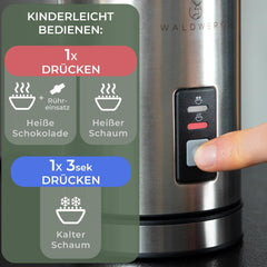 Melkopschuimer elektrisch - Melkklopper - 250 ML - Grijs - WALDWERK