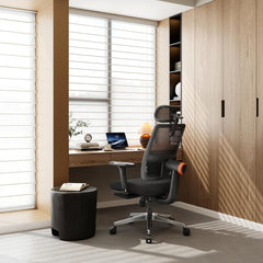 Newtral Magic Pro Bureaustoel, ergonomisch, met voetensteun, ergonomische bureaustoel met dynamische hoofdsteun en lendensteun, ergonomische bureaustoel, 150 kg, Magic Pro met voetensteun, zwart