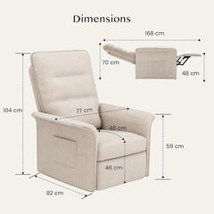Fauteuil met armleuning - Relaxfauteuil - Relaxstoel - Elektrisch - Beige - X1BG-V2 - FLEXISPOT