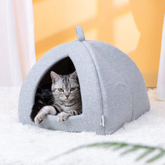 Nobleza kattenhuisje katteniglo - kattenmandje - kattentent - Iglo - Grijs 38x38x33cm, grijs •