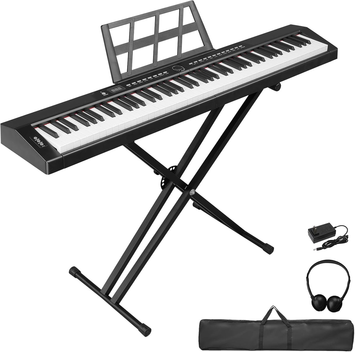 Keyboard - Digitale piano - Piano - 88 toetsen - Zwart - LEADZM