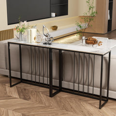 Sidetable - Wandtafel - Console tafel - Consoletafel - 80×30×78,5 cm – Wit - FATIVO