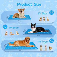 Koelmat Hond & Kat - 65x50 cm - Blauw - Nobleza