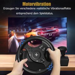 Racestuur - Game stuur - Met pedalen en Shifter - Zwart - DOYO
