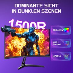 Gaming Monitor - Beeldscherm computer - 24 inch - Curved - 180Hz - FHD - Amzfast