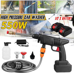 Hogedrukreiniger accu - Hogedrukspuit - Terrasreiniger - Zwart