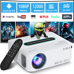 Beamer - Projector - 12000 Lumen - 1080P Full HD - Wit - XGODY