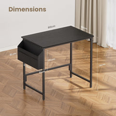 Bureau - Computertafel - Computerbureau - 80x50 cm - Zwart - HLFURNIEU