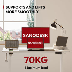 Zit sta bureau - Elektrisch - Verstelbaar - 110 x 54 cm - QE1W - SANODESK