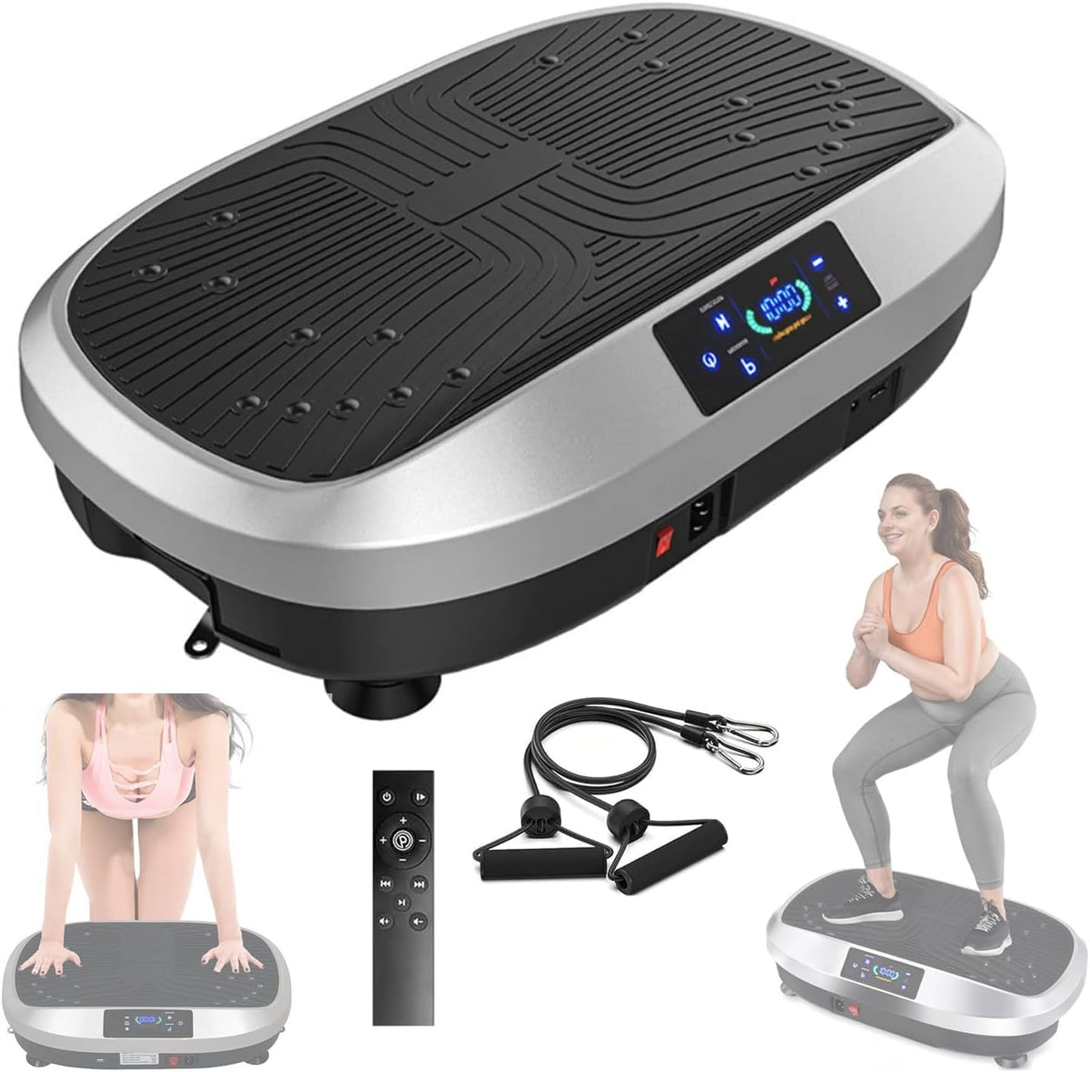 Trilplaat - Trilplaat fitness - Vibratie plaat - Powerplate - Grijs - OYAJIA